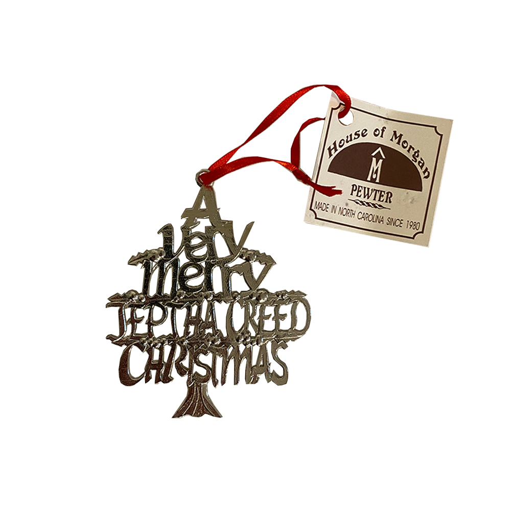 Pewter Jeptha Creed Christmas Ornament