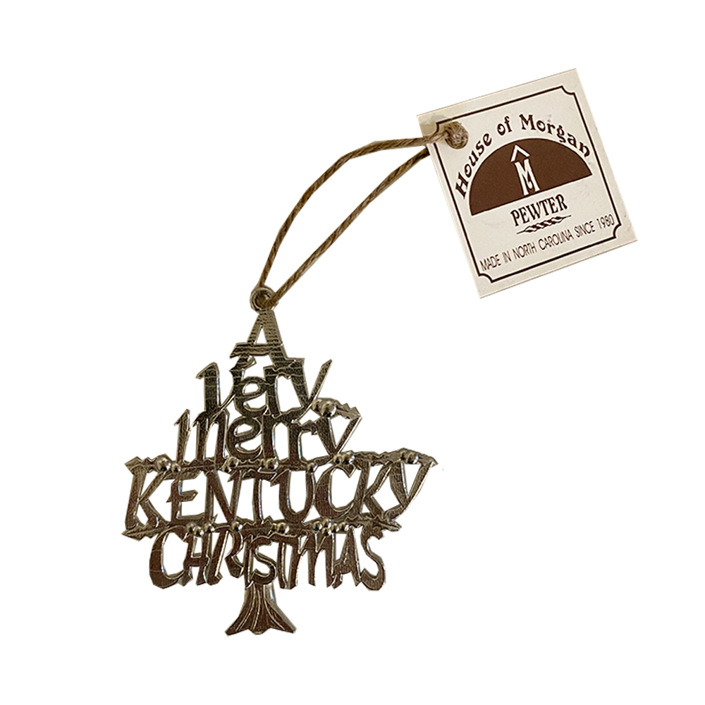Pewter Kentucky Christmas Ornament
